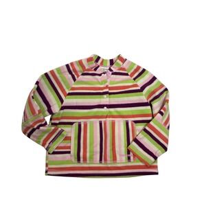 Patagonia Kids 3T Synchilla Fleece Pullover Multi-Color Striped Snap-T Pocket